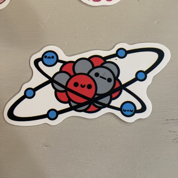 Set of 4. New vinyl stickers. Waterproof 💦. Cute science designs. - Picture 5 of 5